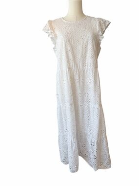 C Cartolina Eyelet Callie Dress in White Size M